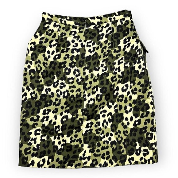 Versace Istante Vintage Luxury Designer Cheetah Print Wool Skirt - Womens XS - Picture 3 of 5